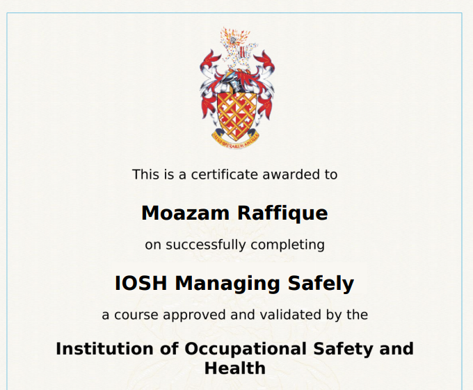 Official Certificate Preview